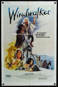 h842 WINDWALKER one-sheet movie poster '80 Joe Smith Native American art!