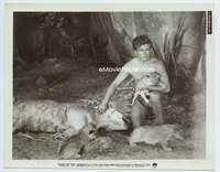 k076 KING OF THE JUNGLE 8x10 movie still '33 Buster Crabbe w/lions