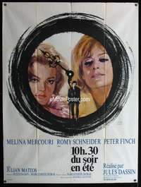 m530 10:30 PM SUMMER French one-panel movie poster '66 Mercouri, Schneider