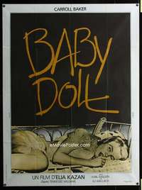 m546 BABY DOLL French one-panel movie poster R70s Carroll Baker, Landi art!