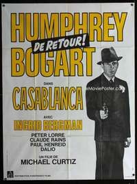 m561 CASABLANCA French one-panel movie poster R70s Bogart, Boumendil art!
