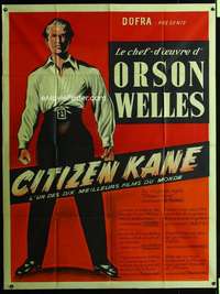 m567 CITIZEN KANE French one-panel movie poster R50s Orson Welles classic!
