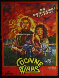 m568 COCAINE WARS French one-panel movie poster '86 Corman, Morrison art!