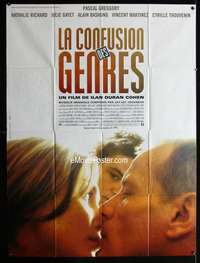 m571 CONFUSION OF GENDERS French one-panel movie poster '00 bisexual romance!