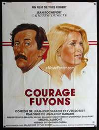 m572 COURAGE FUYONS French one-panel movie poster '79 Catherine Deneuve art