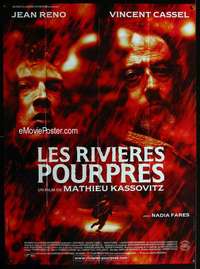m576 CRIMSON RIVERS French one-panel movie poster '00 Jean Reno, Cassel