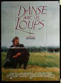 m578 DANCES WITH WOLVES French one-panel movie poster '90 Kevin Costner