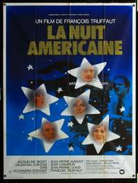 m580 DAY FOR NIGHT French one-panel movie poster '73 Francois Truffaut