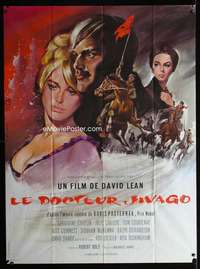 m587 DOCTOR ZHIVAGO French one-panel movie poster '65 Georges Allard art!