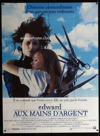 m590 EDWARD SCISSORHANDS French one-panel movie poster '90 Johnny Depp