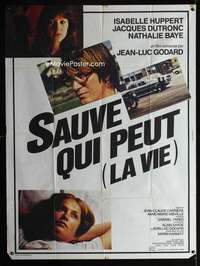 m593 EVERY MAN FOR HIMSELF French one-panel movie poster '80 Jean-Luc Godard