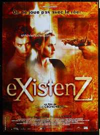 m594 EXISTENZ French one-panel movie poster '99 David Cronenberg, Jude Law