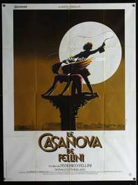 m599 FELLINI'S CASANOVA French one-panel movie poster '76 sexy artwork image!