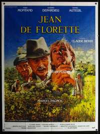 m631 JEAN DE FLORETTE French one-panel movie poster '86 Depardieu, cool art!