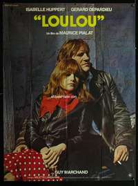 m652 LOULOU French one-panel movie poster '80 Isabelle Huppert, Depardieu