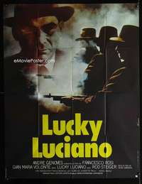 m656 LUCKY LUCIANO French one-panel movie poster '74 Ferracci artwork!