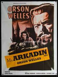 m669 MR ARKADIN French one-panel movie poster R70s Orson Welles, Mascii art