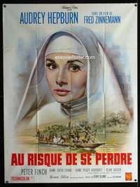m674 NUN'S STORY French one-panel movie poster R60s Audrey Hepburn by Mascii!