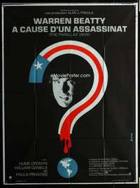 m678 PARALLAX VIEW French one-panel movie poster '74 Beatty, Basha art!