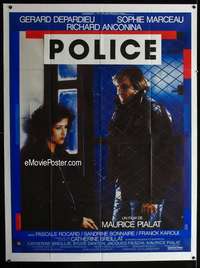 m684 POLICE French one-panel movie poster '86 Gerard Depardieu, Marceau