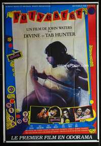 m685 POLYESTER French one-panel movie poster '81 Waters, Divine, wacky art!