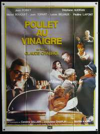 m686 POULET AU VINAIGRE French one-panel movie poster '85 Claude Chabrol