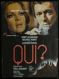 m690 QUI French one-panel movie poster '70 sexy Romy Schneider, Ronet