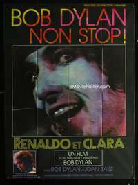 m692 RENALDO & CLARA French one-panel movie poster '78 Bob Dylan close up!