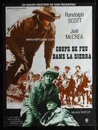 m696 RIDE THE HIGH COUNTRY French one-panel movie poster R70s Randolph Scott