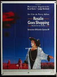 m699 ROSALIE GOES SHOPPING French one-panel movie poster '89 Sagebrecht