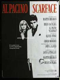m704 SCARFACE French one-panel movie poster '83 Al Pacino, Brian De Palma