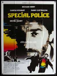 m716 SPECIAL POLICE French one-panel movie poster '85 Vianey, Landi artwork!