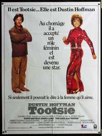 m730 TOOTSIE French one-panel movie poster '82 Dustin Hoffman in drag!