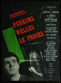 m734 TRIAL French one-panel movie poster '63 Anthony Perkins, Orson Welles