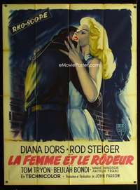 m738 UNHOLY WIFE French one-panel movie poster '57 Soubie art of Diana Dors!