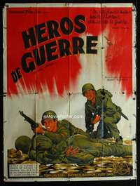 m744 WAR IS HELL French one-panel movie poster '64 Tony Russell, Korean War!