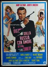 m155 FROM RUSSIA WITH LOVE Italian one-panel movie poster R70s Connery, Bond