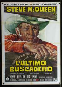 m166 JUNIOR BONNER Italian one-panel movie poster '72 McQueen by Casaro!