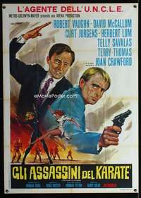 m167 KARATE KILLERS Italian one-panel movie poster '67 Vaughn, Stefano art!