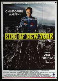 m169 KING OF NEW YORK Italian one-panel movie poster '90 Walken by Casaro!