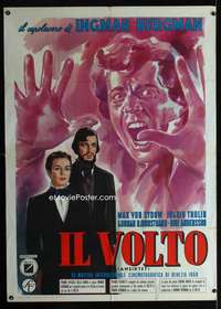 m178 MAGICIAN Italian one-panel movie poster '58 Ingmar Bergman, Longi art!