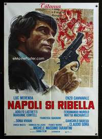 m181 MAN CALLED MAGNUM Italian one-panel movie poster '77 cool artwork!