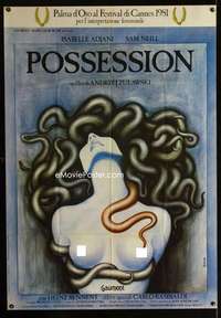 m198 POSSESSION Italian one-panel movie poster '76 sexy Basha art!
