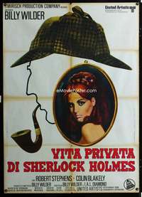 m201 PRIVATE LIFE OF SHERLOCK HOLMES Italian one-panel movie poster '71