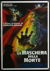 m207 SHERLOCK HOLMES & THE MASKS OF DEATH Italian one-panel movie poster '84