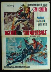 m217 THUNDERBALL Italian one-panel movie poster R71 Connery as James Bond!