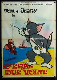 m218 TOM & JERRY Italian one-panel movie poster '68 great image!