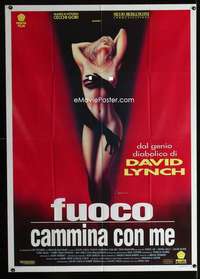 m220 TWIN PEAKS: FIRE WALK WITH ME Italian one-panel movie poster '92 sexy!