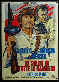 m228 YOU CAN'T WIN 'EM ALL Italian one-panel movie poster '70 Curtis, Bronson