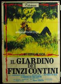 m038 GARDEN OF THE FINZI-CONTINIS Italian two-panel movie poster '70 De Sica